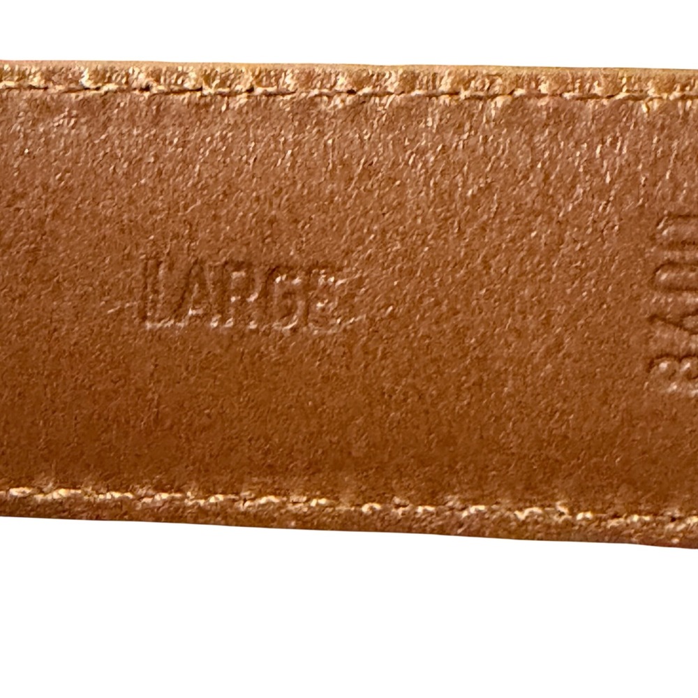 Coach Vintage Brown Leather Belt Gold Brass Buckle Large NWT - Picture 8 of 14